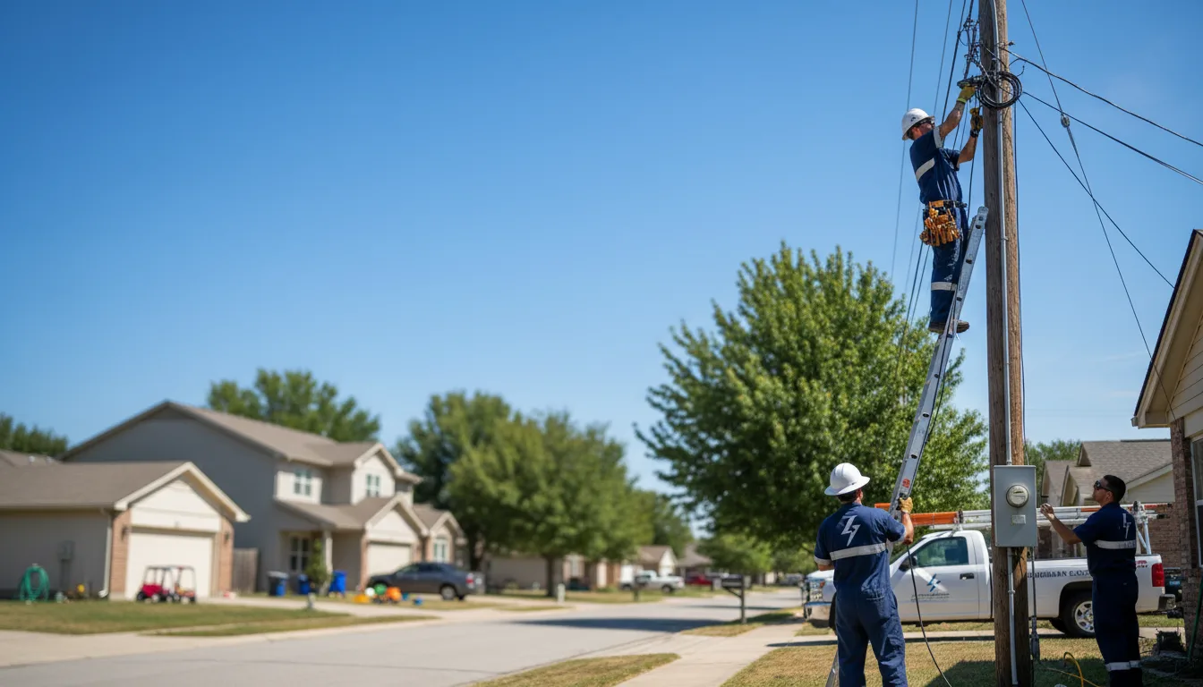 Residential electrician providing installation services in Roland, AR